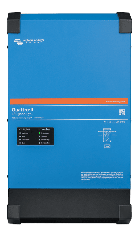 Victron Energy Quattro II 48V 5000VA 120-50-50 – invertterilaturi