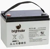 BrightSolar DC12V-80Ah huoltovapaa AGM  akku