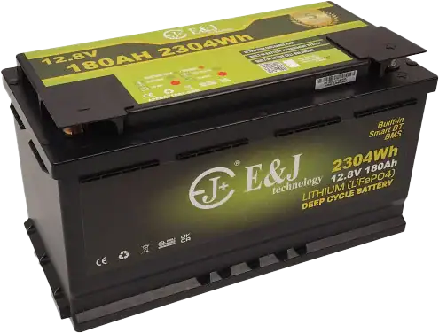 E&J LiFePo4 akku 12,8 V 180 Ah Lämmitys – Bluetooth